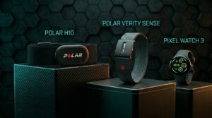 Best VR fitness tracker loadout featuring Polar H10 chest strap, Polar Verity Sense armband, and Pixel Watch 3